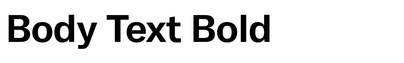 Body Text Bold